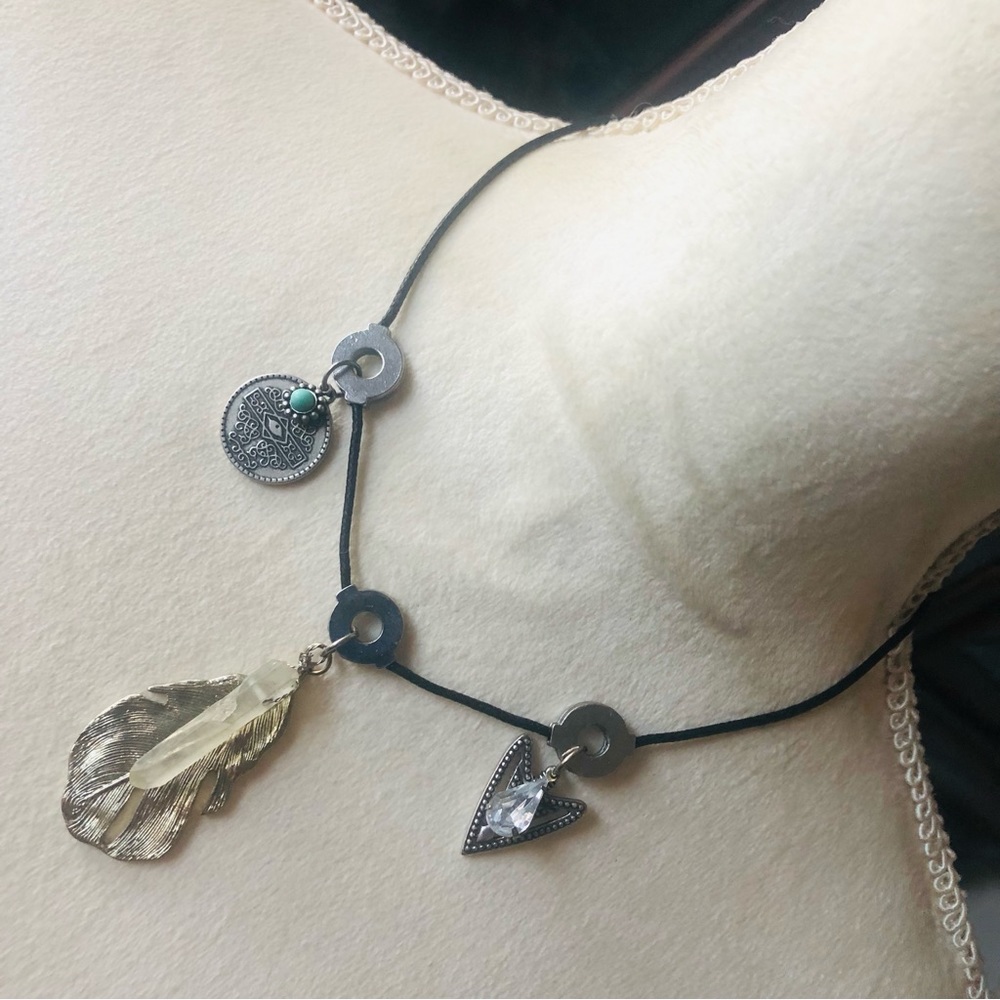 Handcrafted repurpose southwest charm necklace